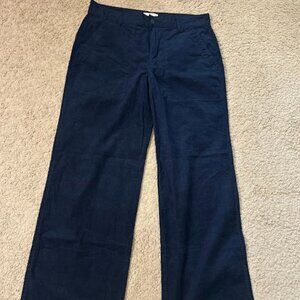 Weatherproof Vintage Women's Wide-Leg Stretch Corduroy Pants, Navy, Size‎ 6